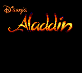 Aladdin title screen for Sega Game Gear